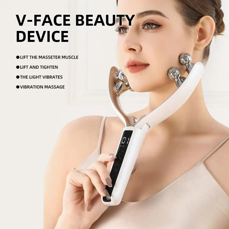 EMS Microcurrent V-Roller Face Massager